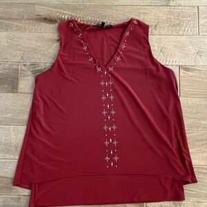 White House Black Market burgundy tank top
